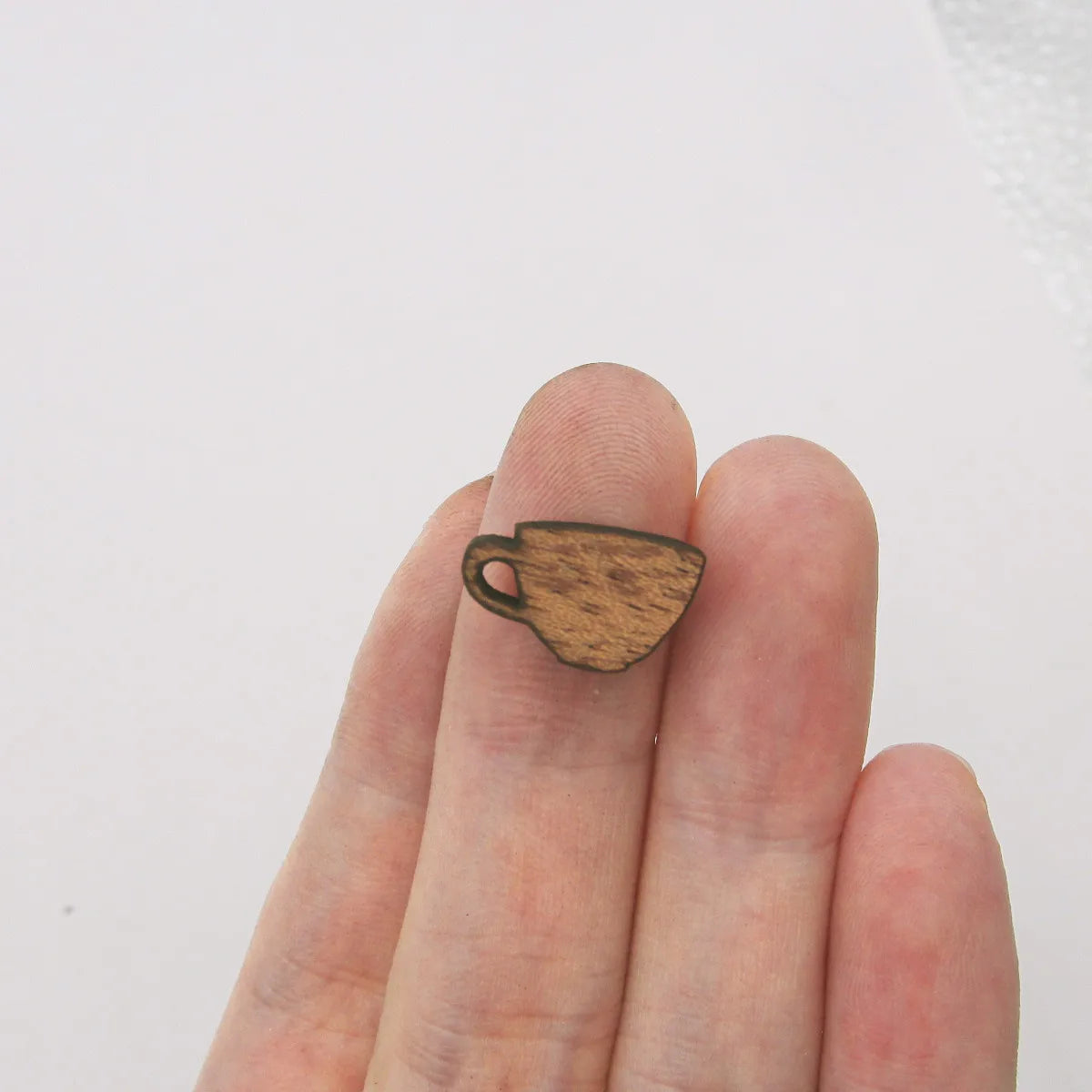 DIY Laser Cut Wood Cabochon Shape Apple Flower Pinapple Teapots Cup Charms Wooden Jewerly Earrings Suppliers