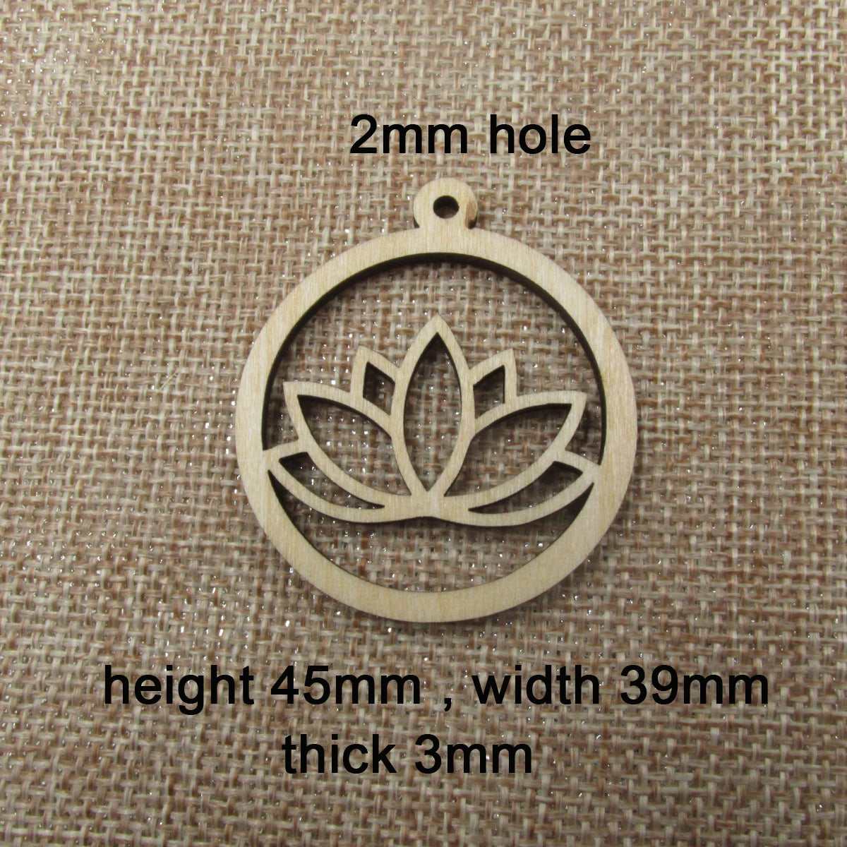 10pcs Unfinished Wooden Blanks Flower Lotus Shape Laser Cut Circle Lotus Wood For DIY Earrings Findings Jewelry
