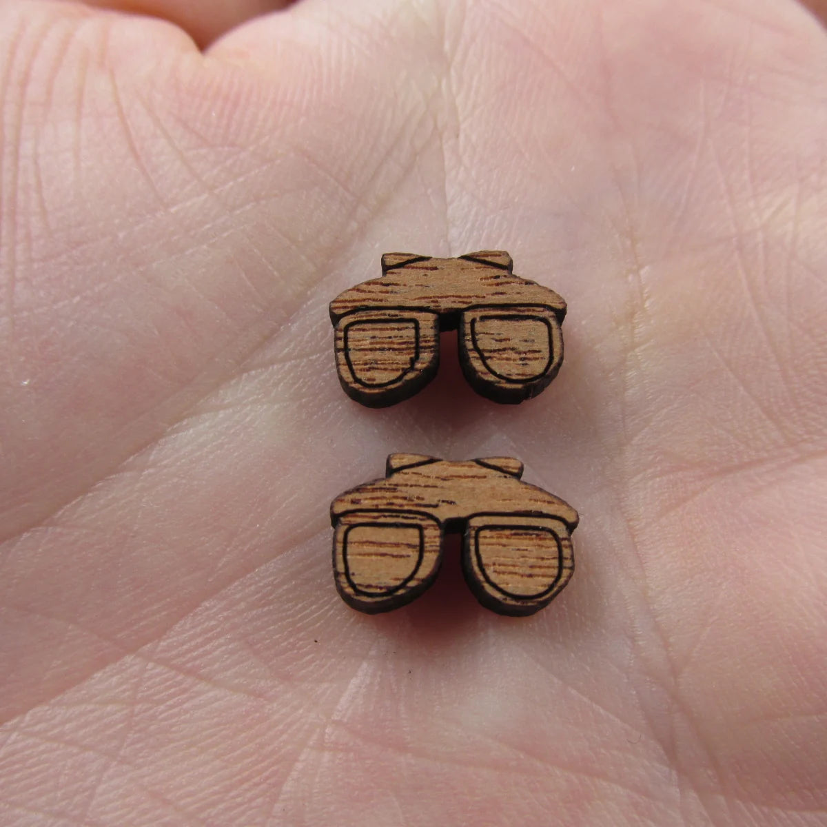 5 Pair Unfinished Blank Beach Wood Ocean Glasses Wooden Cutout Shapes For DIY Stud Earrings Supplies