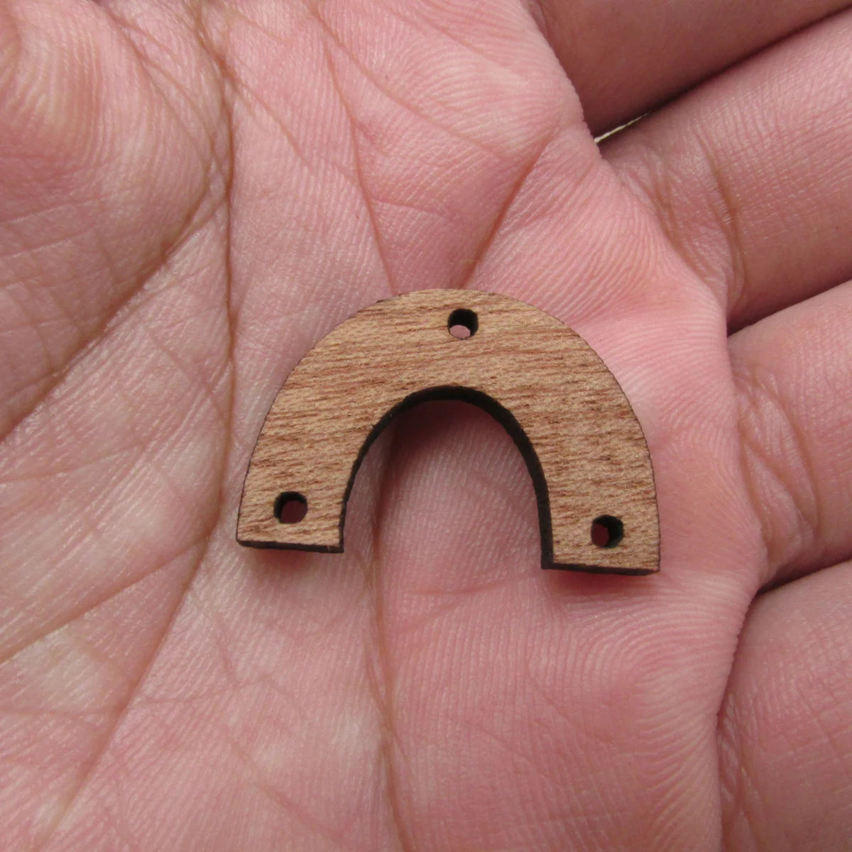6 Pcs Unfinished Blank Wooden Arc Rainbow Shape Cutout Wood Connector For Necklace Earring Pendant  DIY Making Jewelry