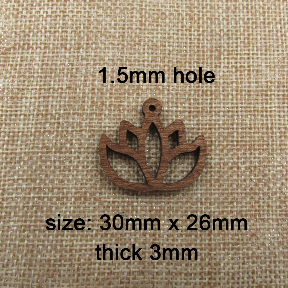 6pcs Unfinished Blank Wood Lotus Flower Leaf Head Wooden Charms Pendants Earrings Lotus Necklace For DIY Jewelry Making