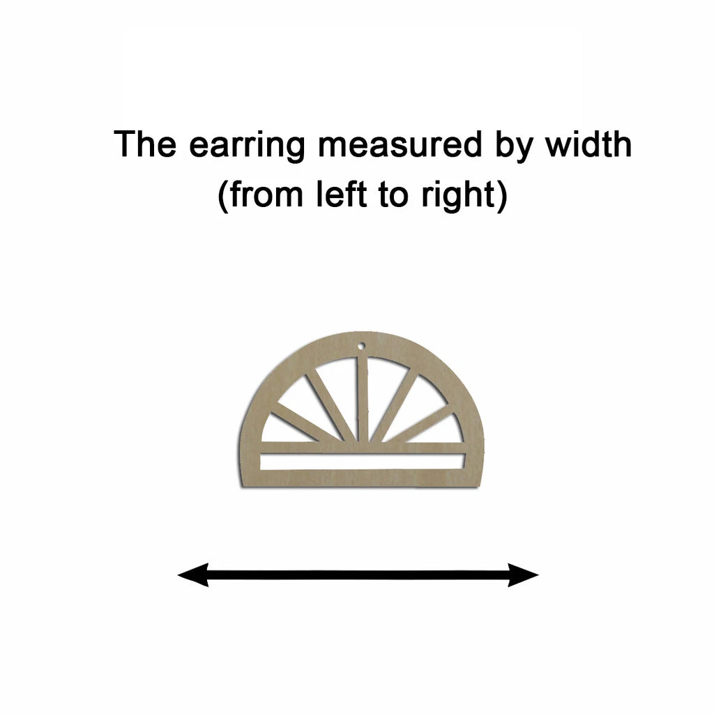 10pcs Unfinished Wood Blank Geometric Semi Circle Sun Hoop Shape Macrame Earring Part Findings For DIY Jewelry Making