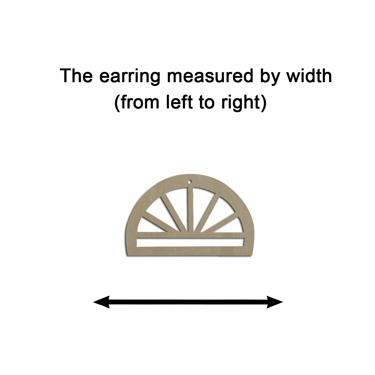 10pcs Unfinished Wood Blank Geometric Semi Circle Sun Hoop Shape Macrame Earring Part Findings For DIY Jewelry Making
