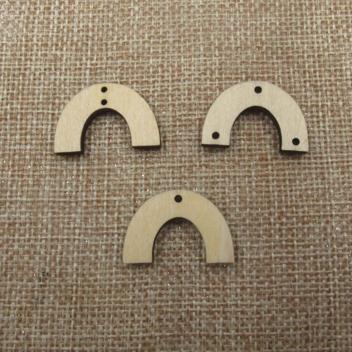 10 Pcs Unfinished Blank Wooden Windows Arch Shape Cutout Plywood Connector Jewelry Earrings Finding Supplies