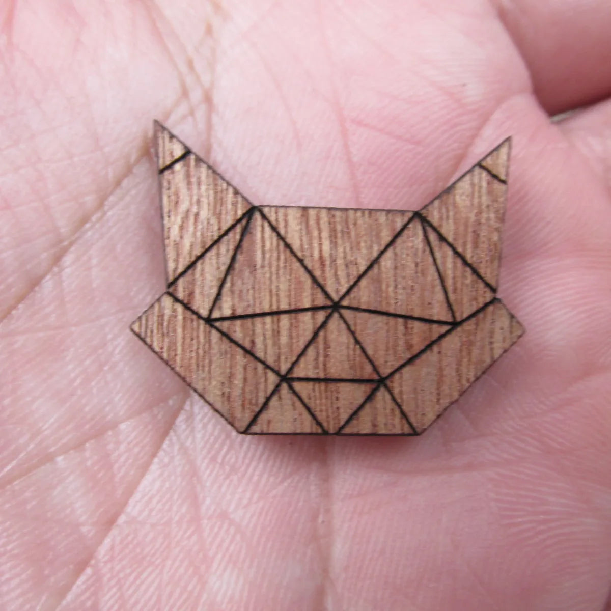 Unfinished Blank Wood Geometric Animal Cute Cat Head Parts Accessory For Brooches Enamel Pin Necklace Jewelry Diy Making