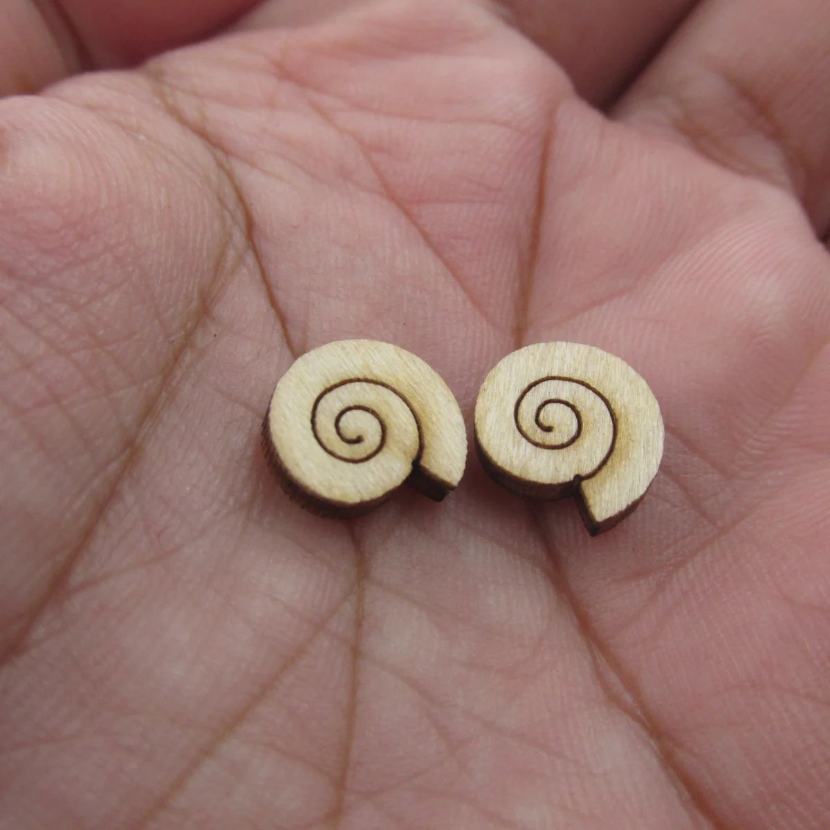 5Pair Unfinished Blank Wooden Summer Beach Seashell Round Conch Sheall Cabochon Post Sand Dollar Earrings Stud
