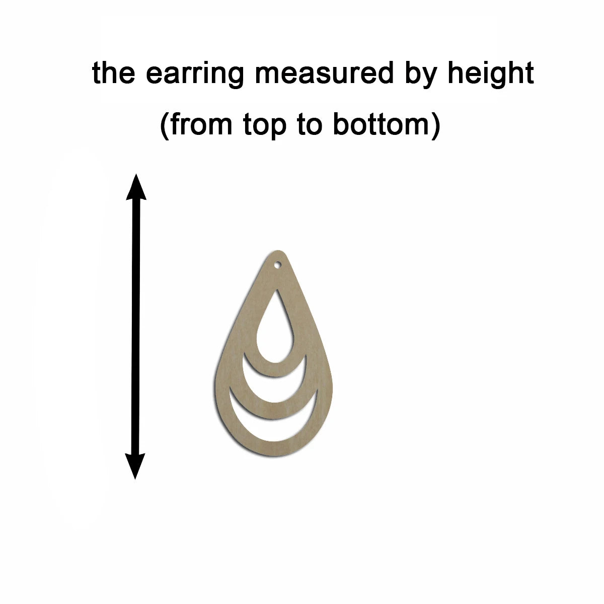 10pcs Unfinished Wood Blank Tear Drop Cutout Shape Macrame Earring Pendant Charms For DIY Jewelry Making