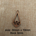 6pcs Unfinished Wood Lotus Flower Charms Earring Pendants For Jewelry Making DIY Handmade Craft