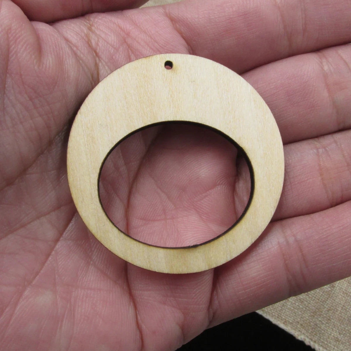 10pcs 1.75 inch Diameter Unfinished Wooden Blanks Geometric Circle Round Macrame DIY Earrings Findings Accessories Supplies