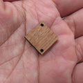 6pcs Unfinished Blank Wooden Diamonds Shape Connector Wood Cutout For Necklace Earring Pendant DIY Making Jewelry