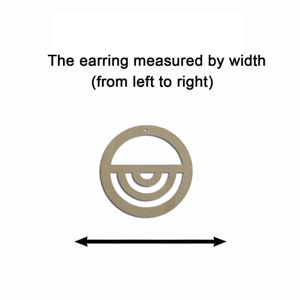 10pcs Unfinished Wood Blank Fashion Circle Rainbow Shape Macrame Earring Part Findings Wholesale For DIY Jewelry Making
