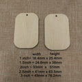10pcs All Size DIY Unfinished Laser Cut Wood Earrings Blanks Hollow Rounded Rectangle Shape For Jewelry Accessories