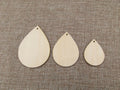 Unfinished Wood Blank Classic Geometric Teardrop Shape Earring Pendant Jewelry Finding For DIY Project Making Kit