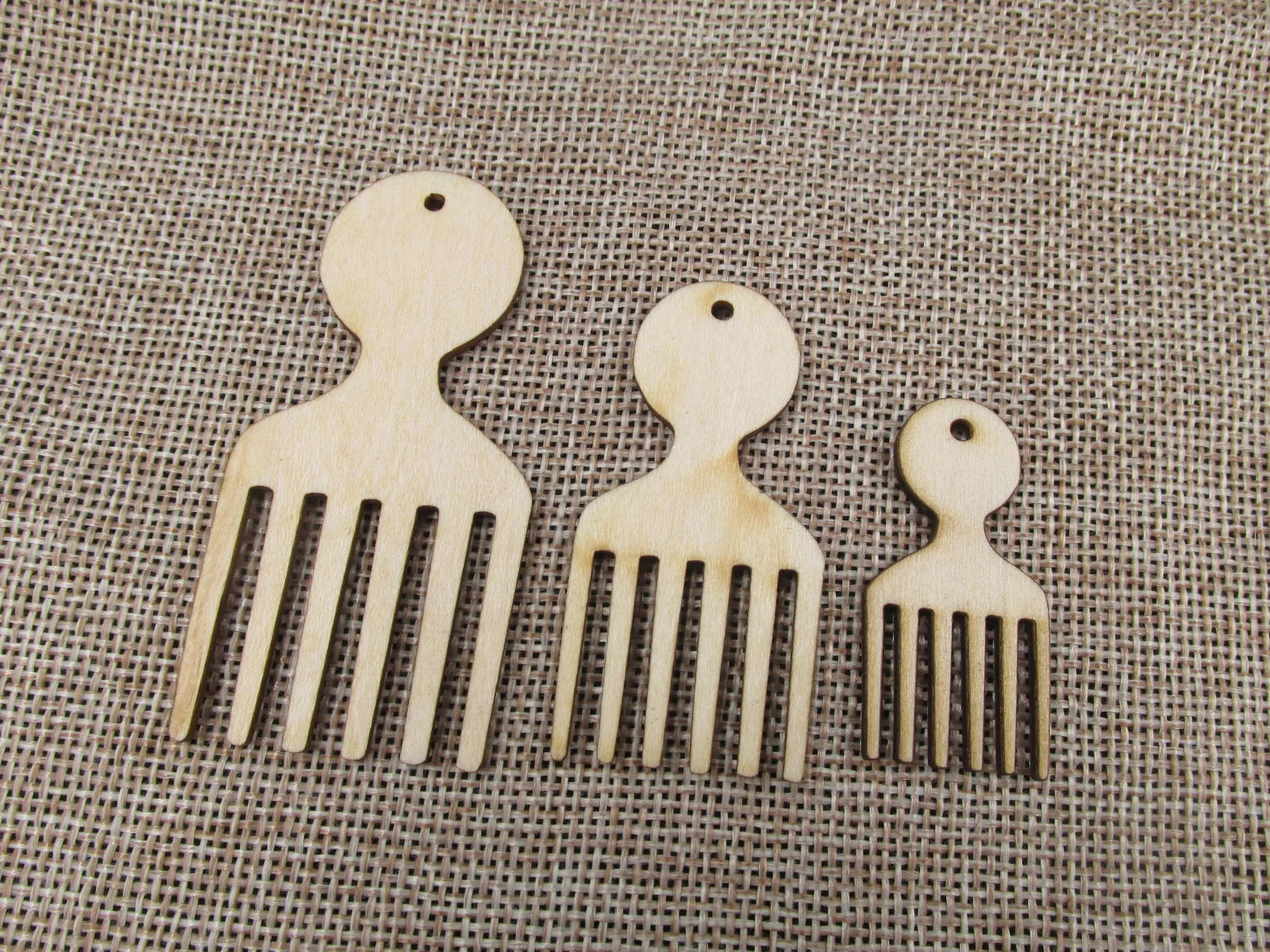 DIY Unfinished Wooden Earrings Blank Pendant Wood African Comb Shapes For Jewelry Findings Components