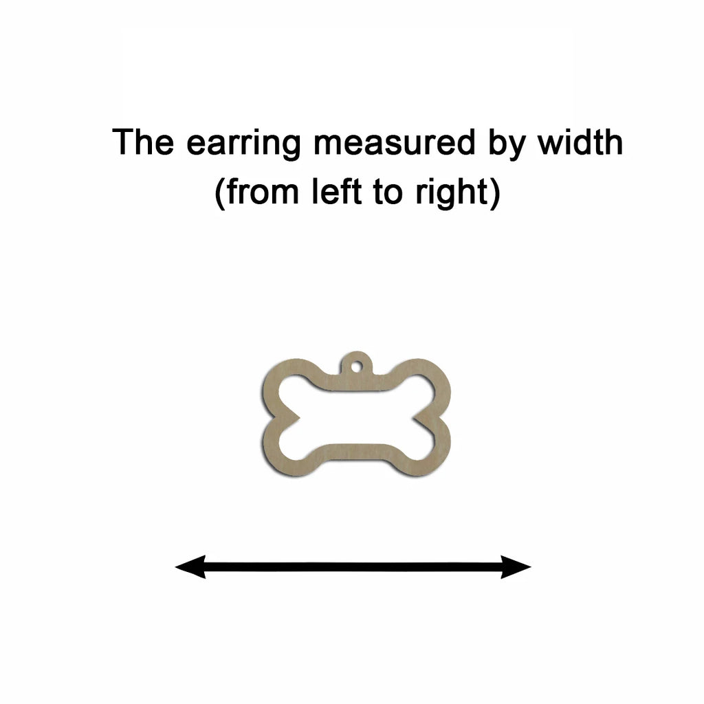 10pcs Unfinished Wood Blank Home Animal Dog Bone Cutout Shape Macrame Earring Pendant Charms For DIY Jewelry Making