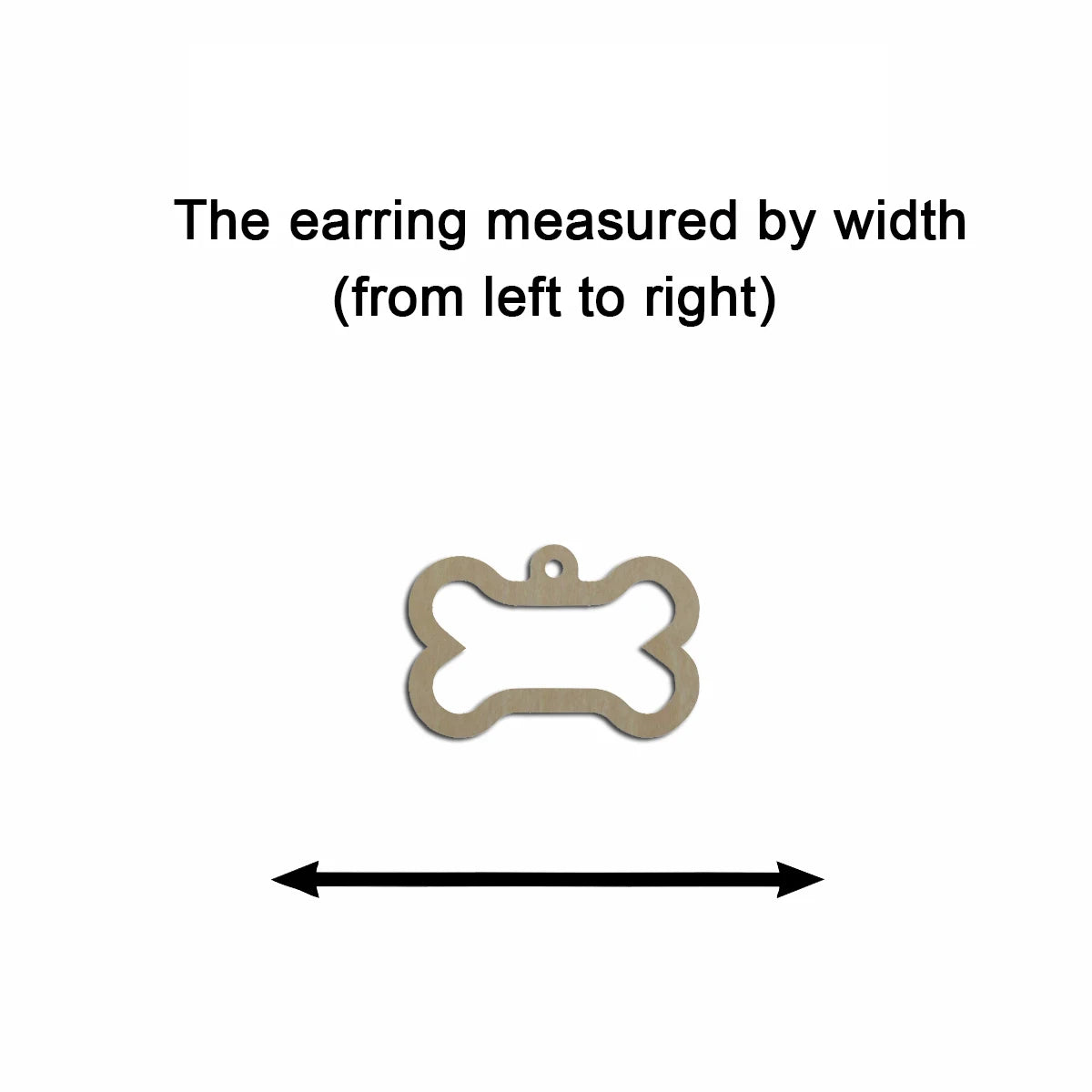 10pcs Unfinished Wood Blank Home Animal Dog Bone Cutout Shape Macrame Earring Pendant Charms For DIY Jewelry Making