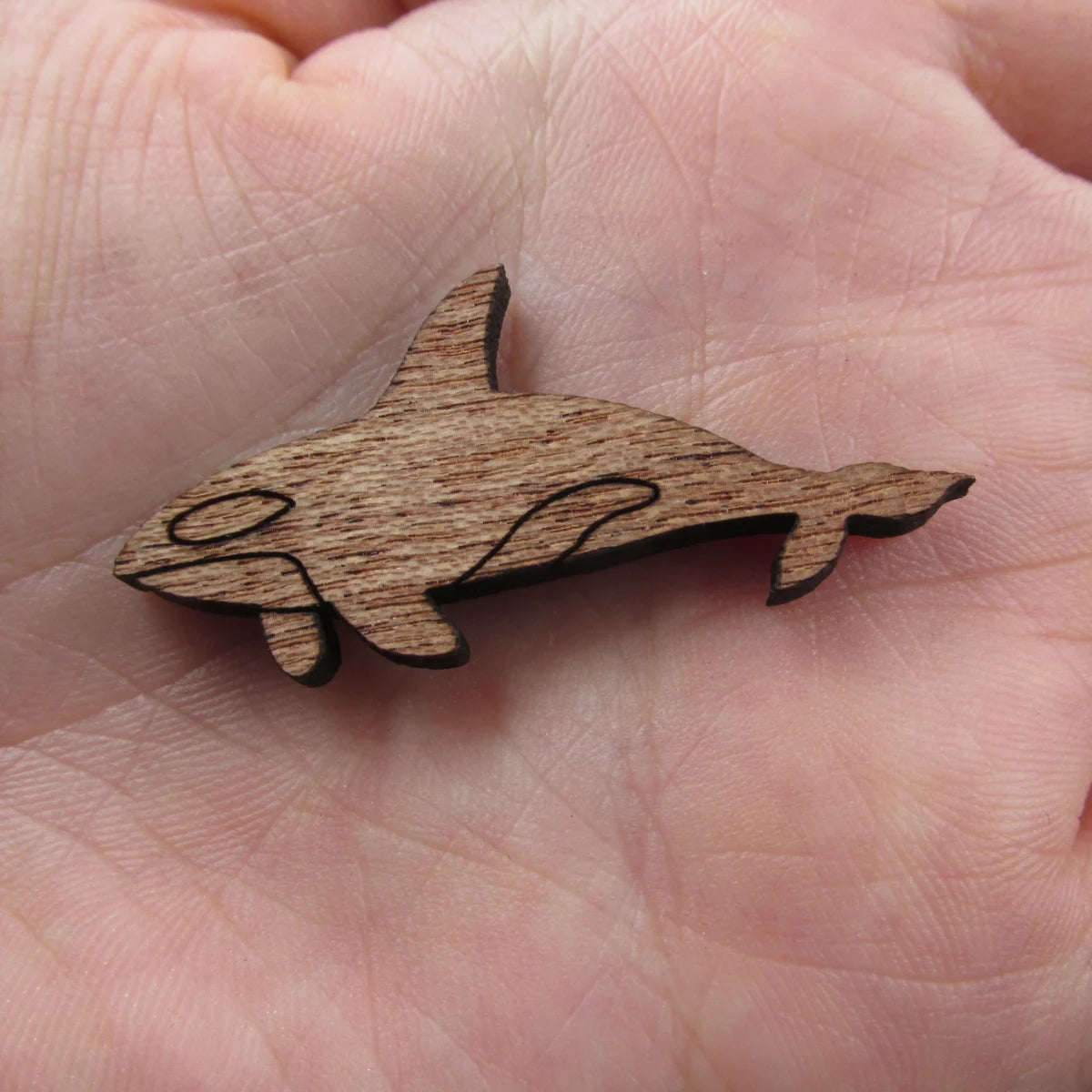 3 Pair Unfinished Under the Sea Ocean Animal Wooden Whales Shape Cutout For Brooches Pin Magnet Pendant Jewerly Diy Making