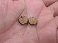 5 Pair Back to School Unfinished Blank Wood Cabochon Apple Wooden Cutout Shapes For DIY Stud Earrings Supplies Teacher Gifts