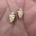 5 Pair Unfinished Blank Wooden Spring Cabochon Easter Carrot Cross Egg Post Wood Earrings Stud Handmade Jewelry Gift