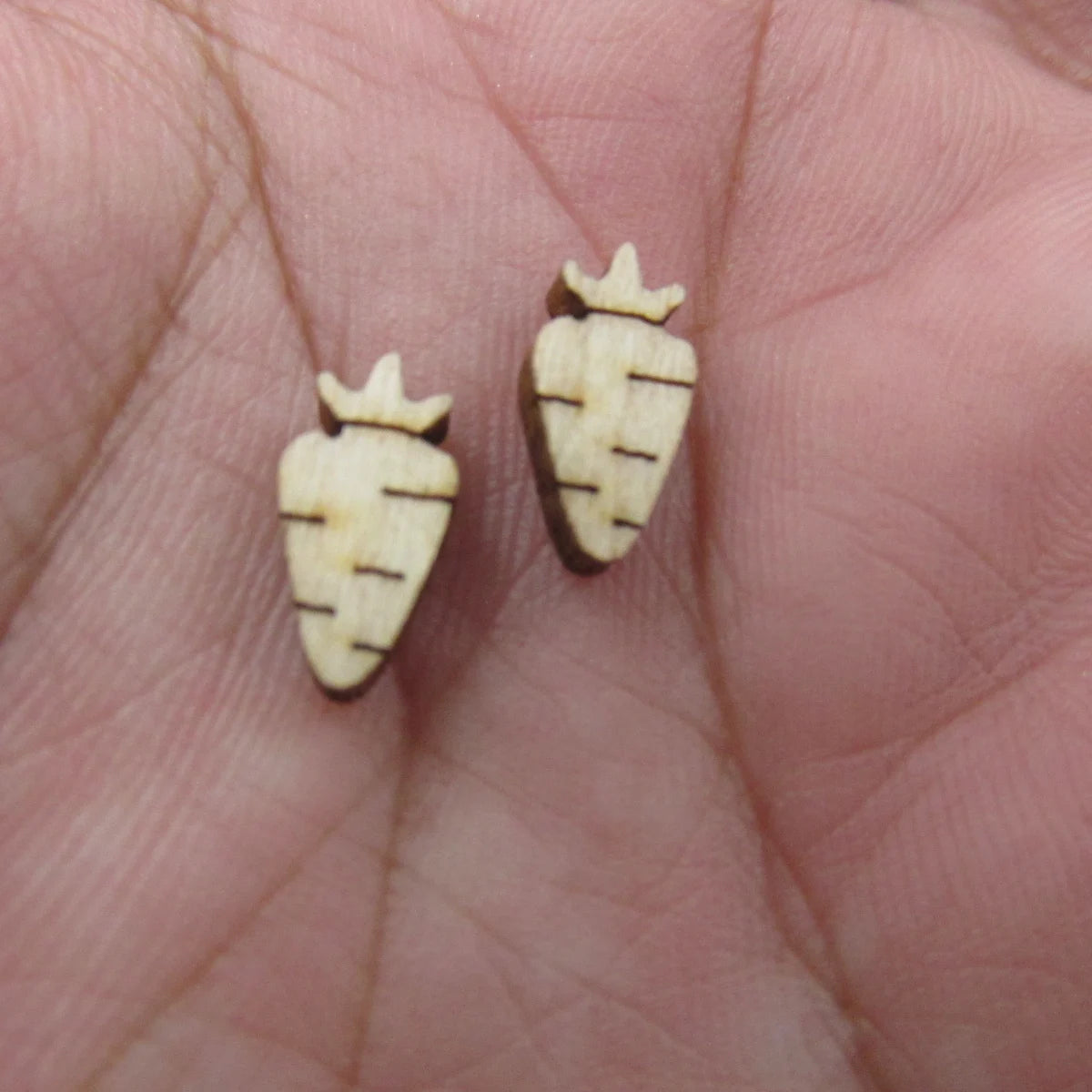 5 Pair Unfinished Blank Wooden Spring Cabochon Easter Carrot Cross Egg Post Wood Earrings Stud Handmade Jewelry Gift
