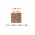 6pcs Unfinished 1 inch Blank Wooden Geometric Square Charms Earring Connector Pendant for Jewelry Making DIY Crafting