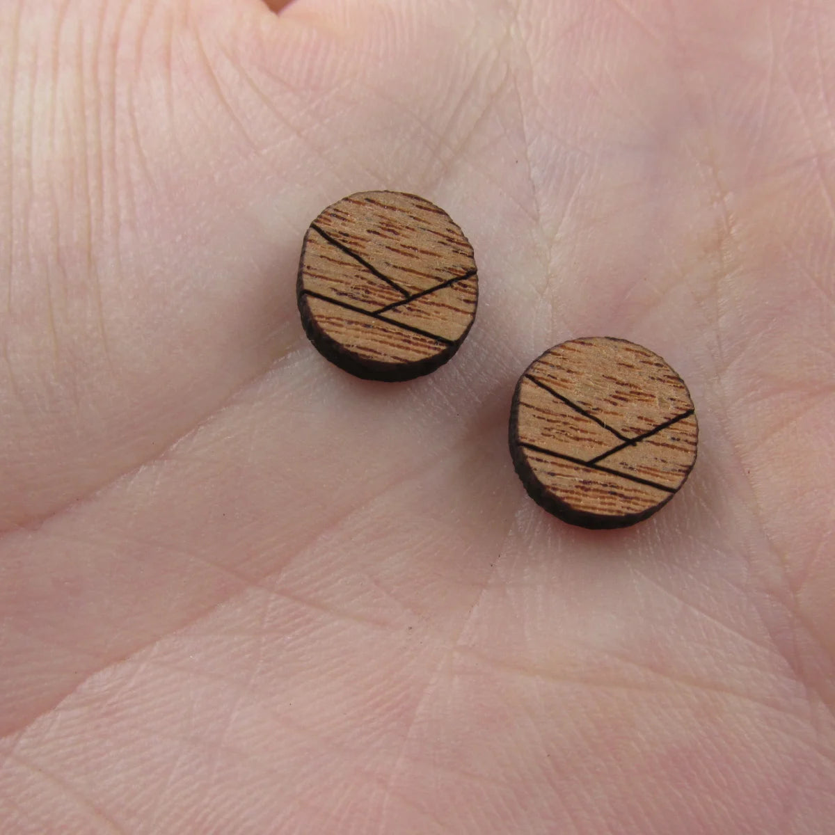 5 Pair Unfinished Blank Weather Wood Rainbow Wooden Cutout Shapes For DIY Stud Earrings Supplies