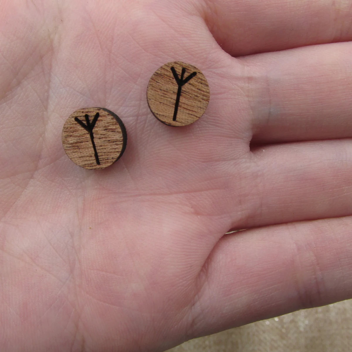 5 Pair Unfinished Blank Geometric Wooden Triquetra Triskell Symbol Cabochon Charm Laser Engrave Wood Shape Cutouts Earring