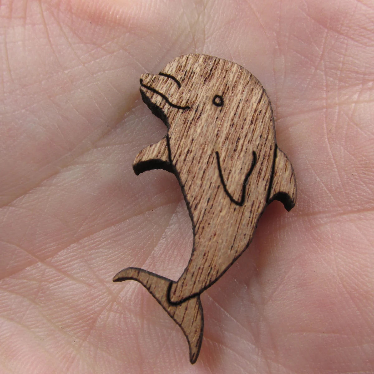 3 Pair Unfinished Under the Sea Ocean Animal Wooden Dolphin Shape Cutout For Brooches Pin Magnet Pendant Jewerly Diy Making