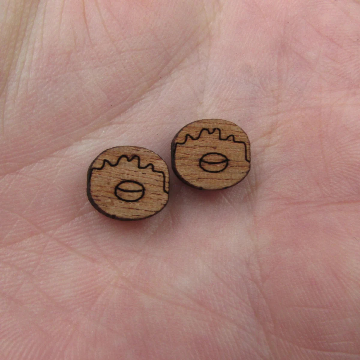 5 Pair Unfinished Blank Laser Cut Foods Wood Cabochon Pizza Donut Wooden Shape Charms Pendant For DIY Jewerly Earrings Suppliers