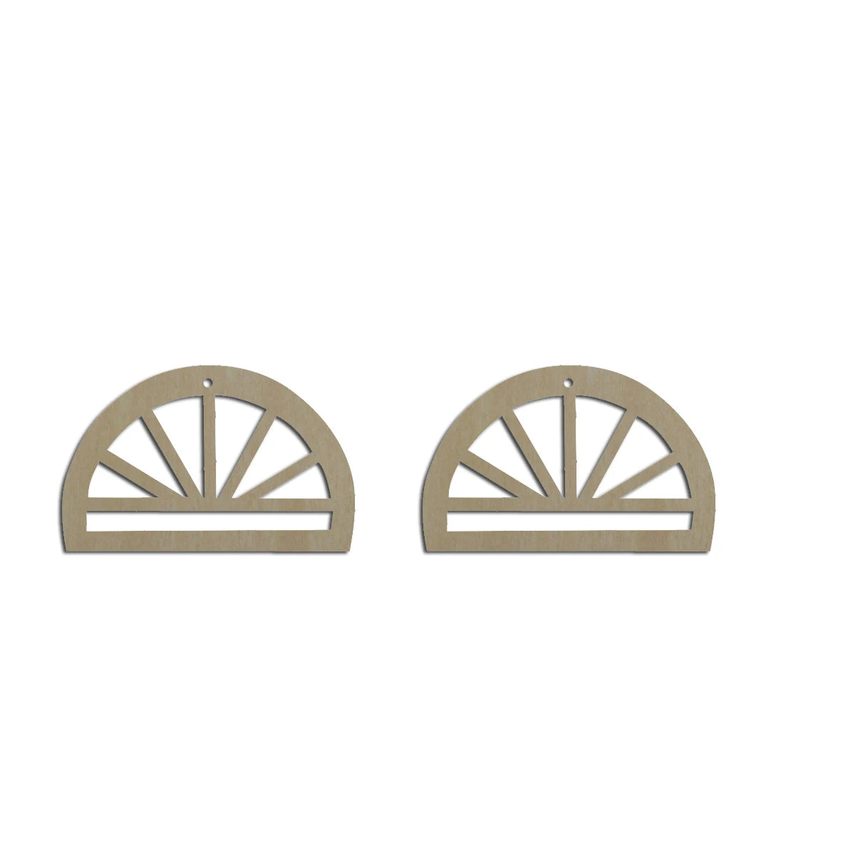 10pcs Unfinished Wood Blank Geometric Semi Circle Sun Hoop Shape Macrame Earring Part Findings For DIY Jewelry Making