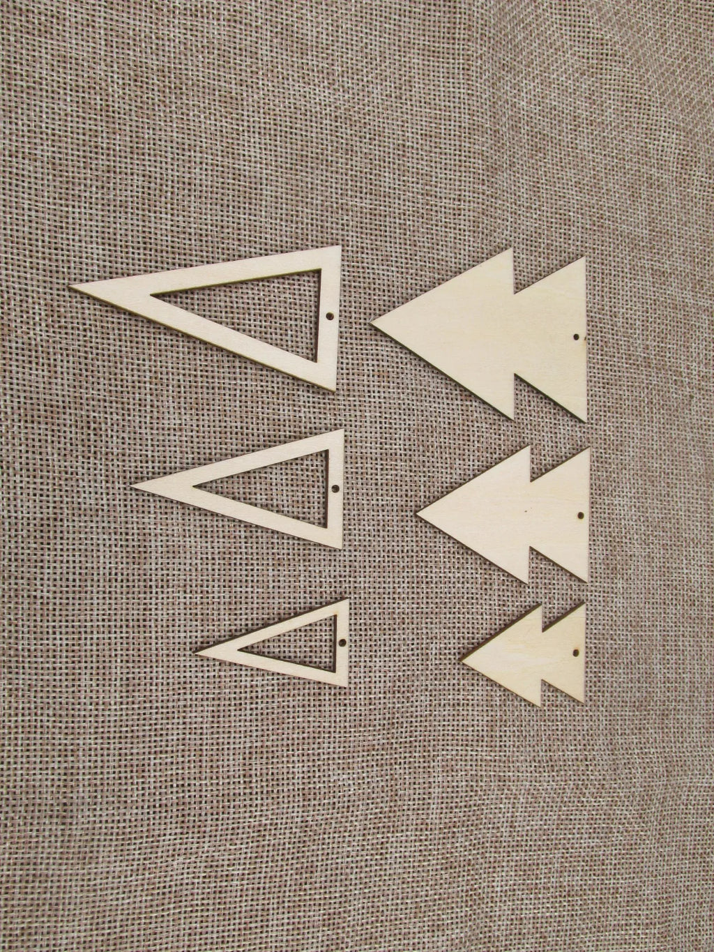 Unfinished Wood Blank Geometric Classic Triangle Shape Earring Pendant Jewelry Finding For DIY Project Making Kit