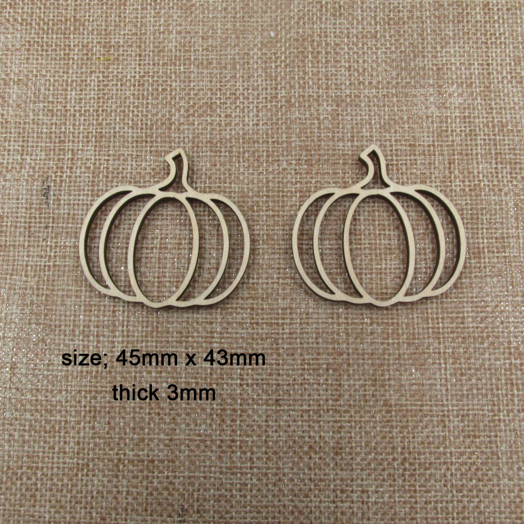 10pcs Unfinished Wooden Earring Blanks Pumpkin Macrame DIY Jewelry Earrings Parts Findings Accessories Supplies