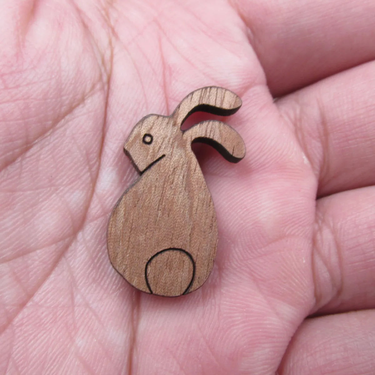 Laser Cut Unfinished Wood Rabbit  Charms Pendant Wood Bunny Perfect For Earring Brooch Neckace -  Jewerly supplier