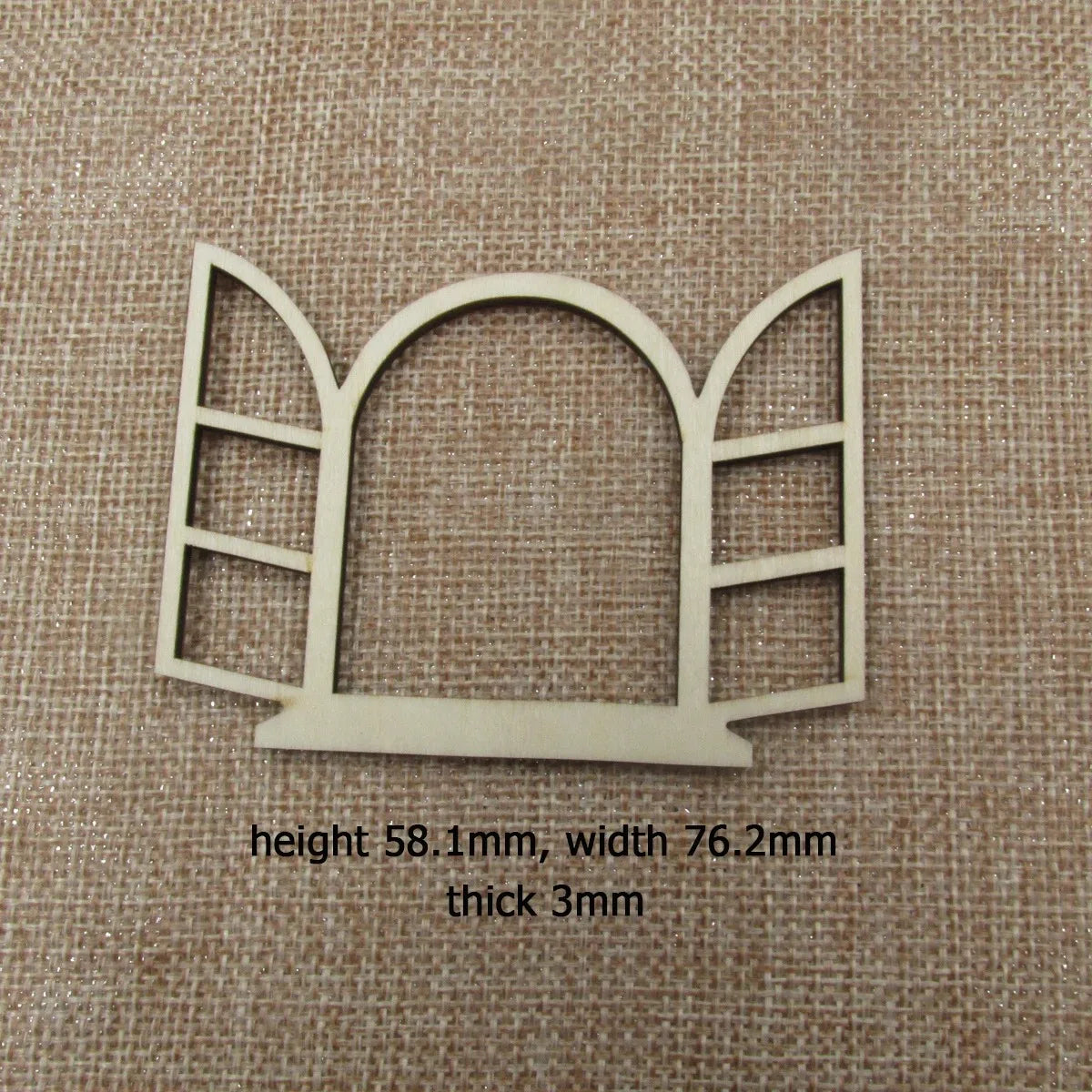 10Pcs Unfinished Blank Wooden Fairy Door Doll House Accessories, DIY Craft, Outside Windows
