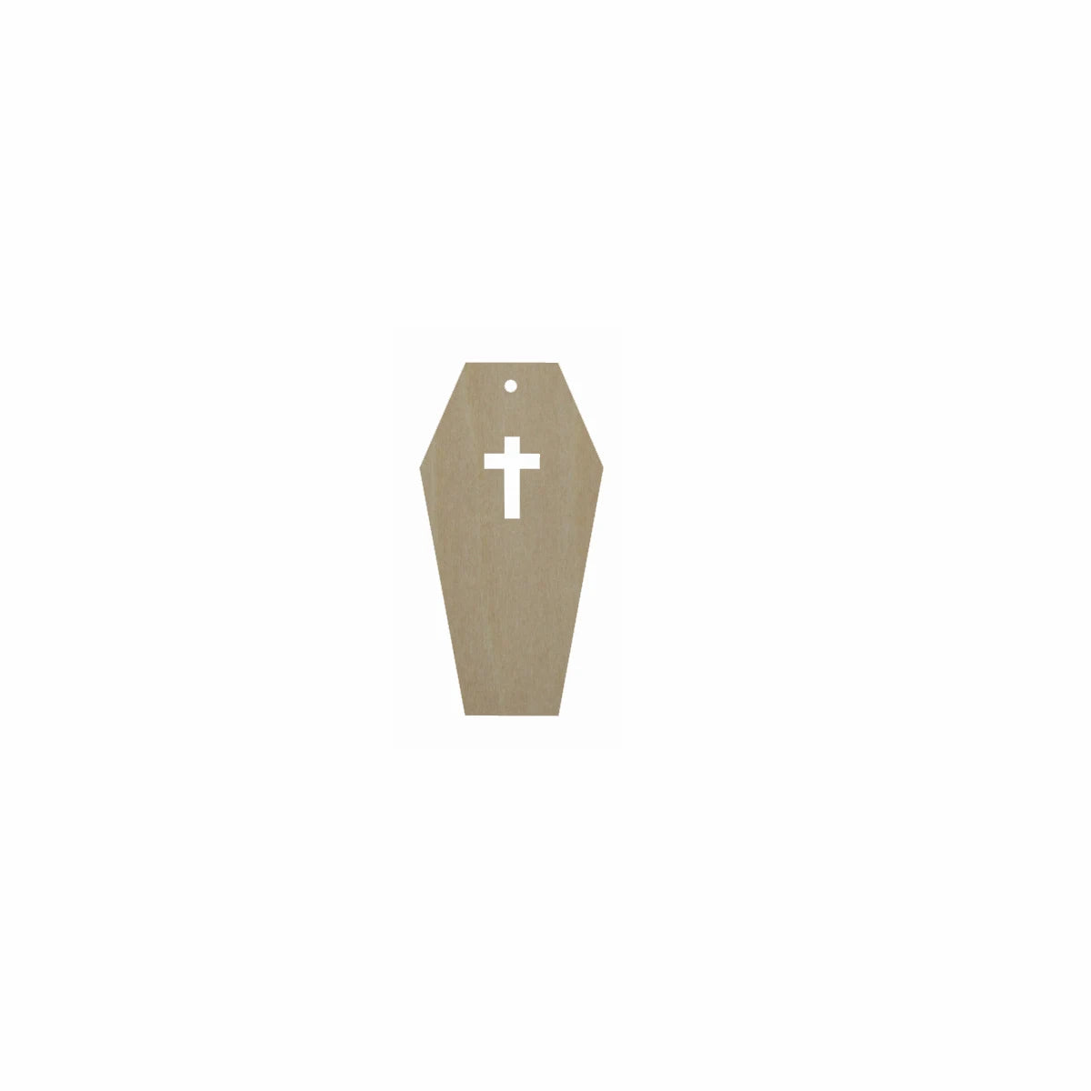 10pcs Bulk Unfinished Wooden Blank Holiday Halloween Cross Coffin Cutout Shape For Spooky Horror Theme Jewelry Earring