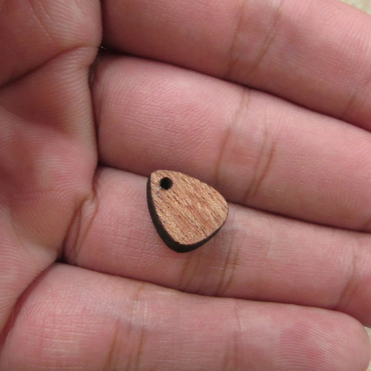 6 Pcs Unfinished Blank Wooden Raindrop Water Drop Wood Connector Shape Cutout For Necklace Earring Pendant DIY Making Jewelry