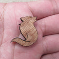 Unfinished Wooden Geometric Animal Wolf Head Part Accessory For Brooches Enamel Pin Coat Bag Jewelry Diy Making