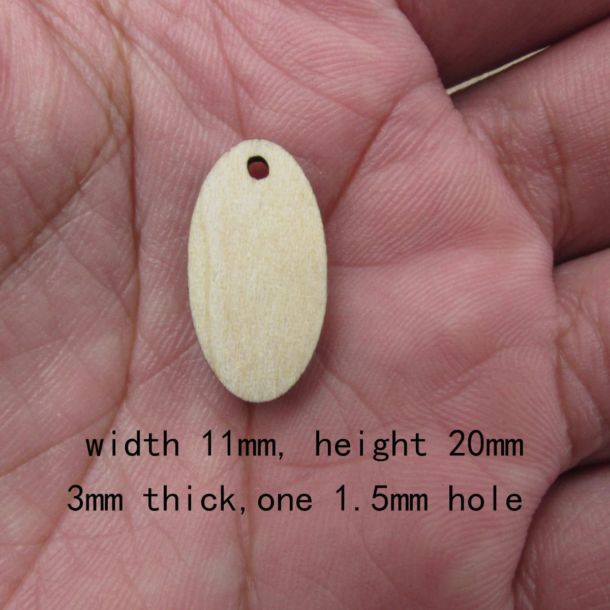10 Pcs Unfinished Blank Wooden Geometric Oval Loop Shape Cutout Plywood Connector Jewelry Finding Supplies For Earrings