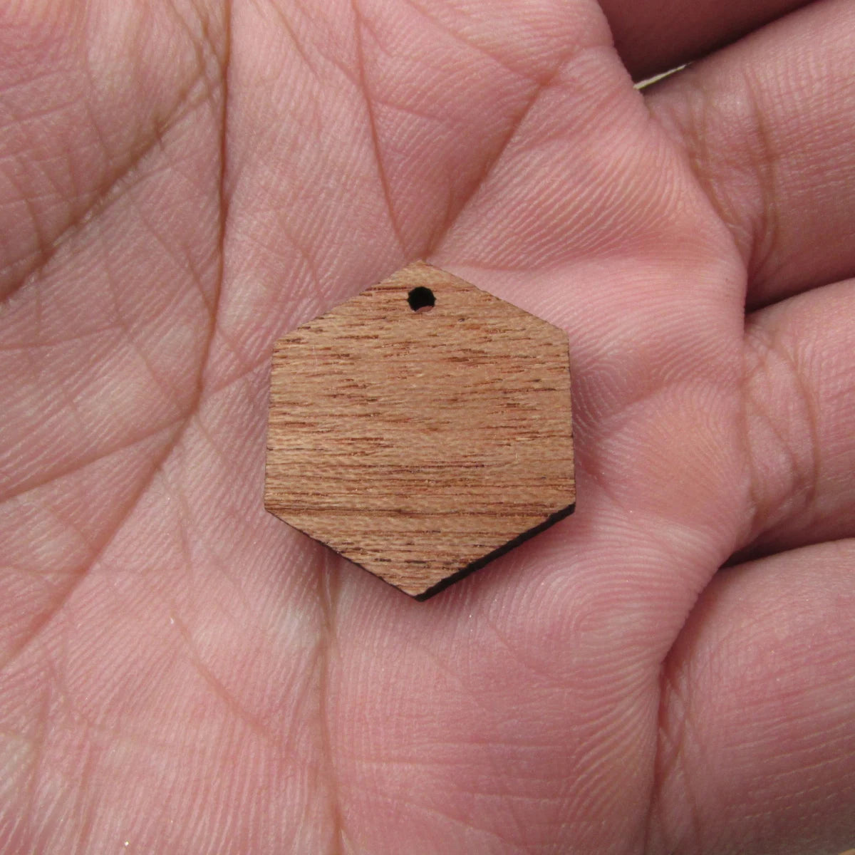6pcs Unfinished Blank Wooden Hexagon Wood Shape Cutout Necklace Earring Pendant Connector For  DIY Making Jewelry