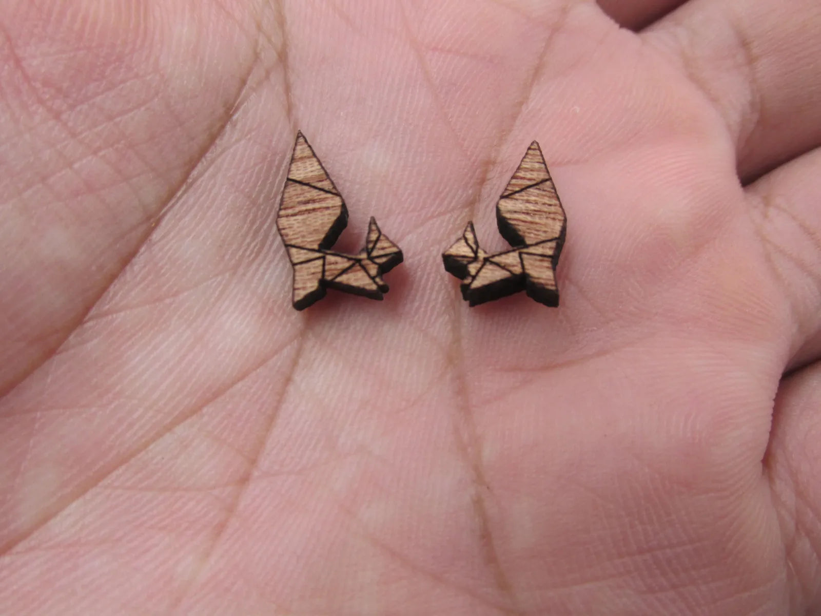 5 Pair Unfinished Blank Animal Wood Cabochon Squirrel Charms Jewelry Accessory For DIY Handmade Earring Stud Pin  Making