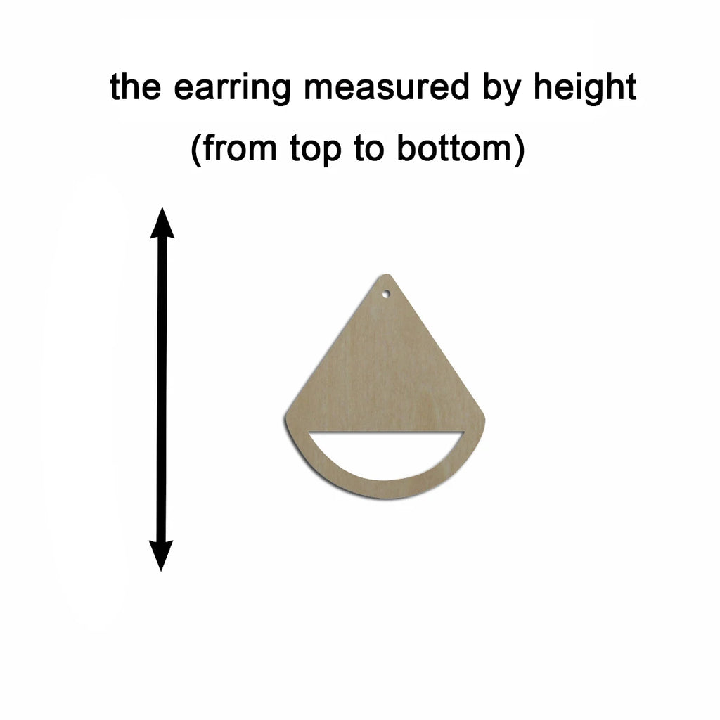 10pcs Unfinished Wood Blank Teardrop Shape Macrame Earring Part Findings Wholesale For DIY Jewelry Making