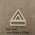 10pcs Unfinished Chevron Macrame Triangle Earring Wood Findings DIY Wood Blank Chevron  Hoops Earring