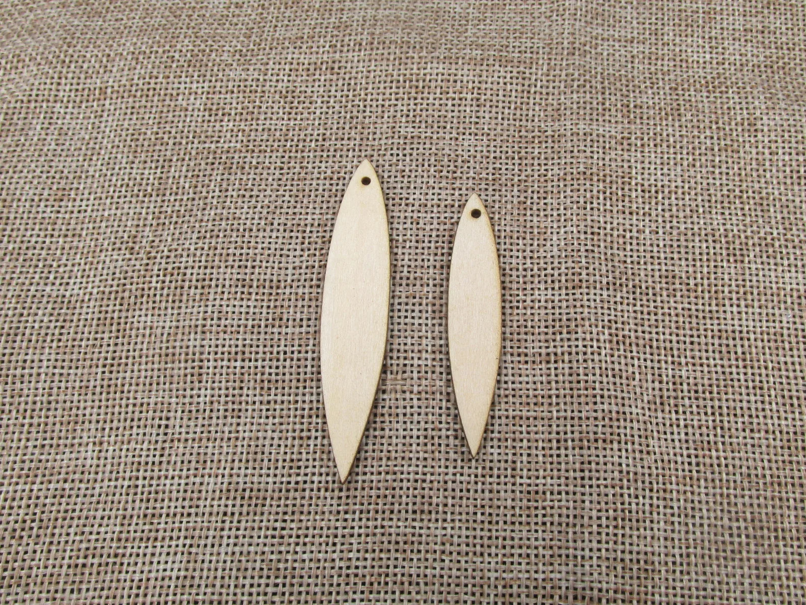 Unfinished Wood Blank Tiny Geometric Long Length Shape Earring Pendant Jewelry Finding For DIY Project Making Kit