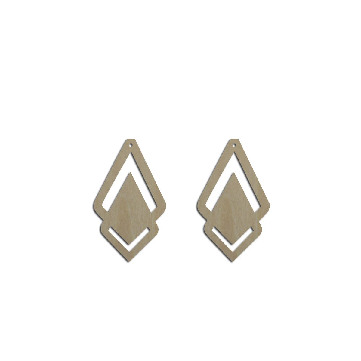10pcs Unfinished Wood Blanks Geometric Triangle Tie Shape Macrame Earring Part Findings Accessories For DIY Jewelry Making