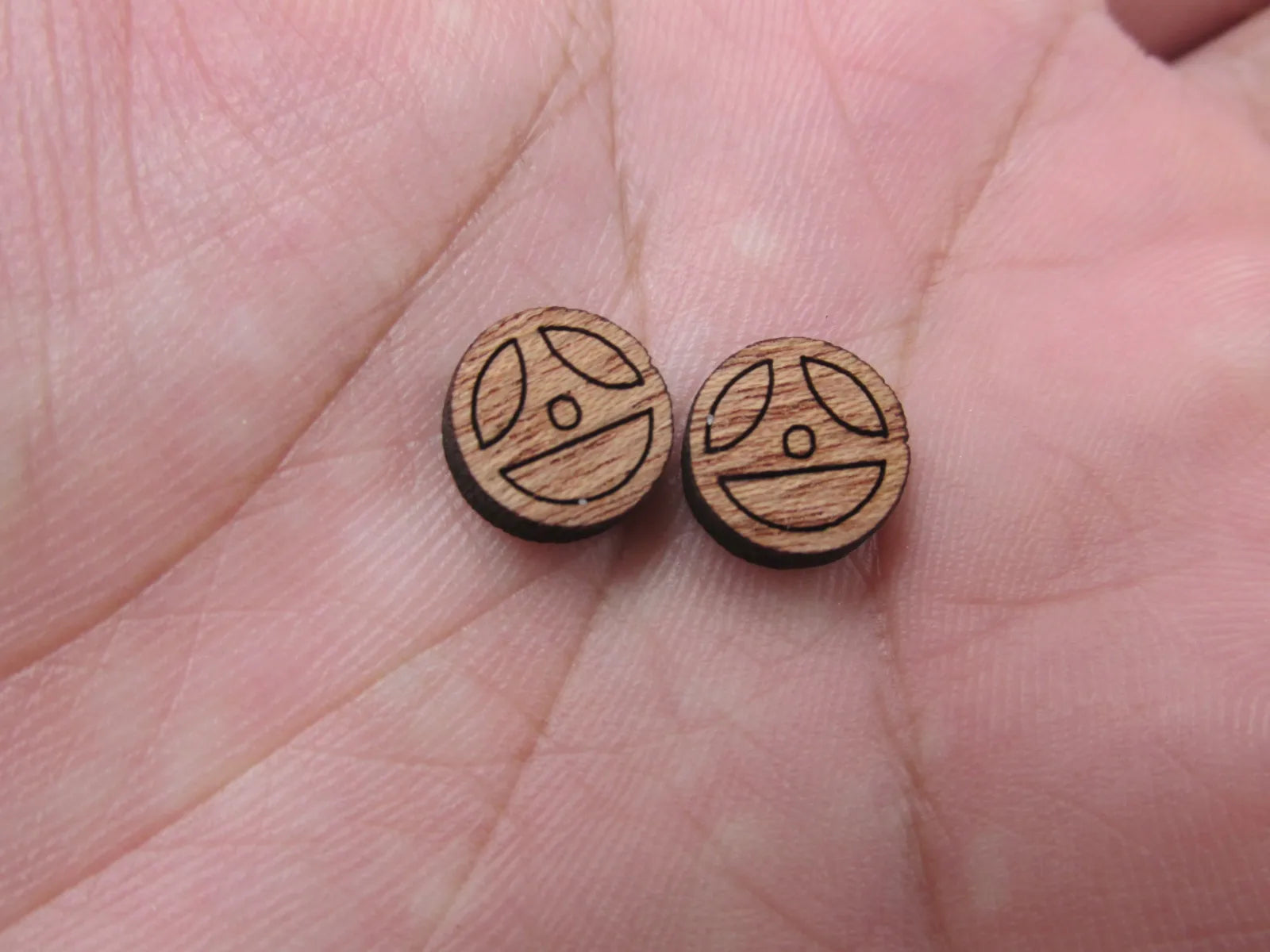 5 Pair Unfinished Blank Wood Cabochon Game Head Controler Mouse  Wooden Cutout Shapes For DIY Earrings Supplies