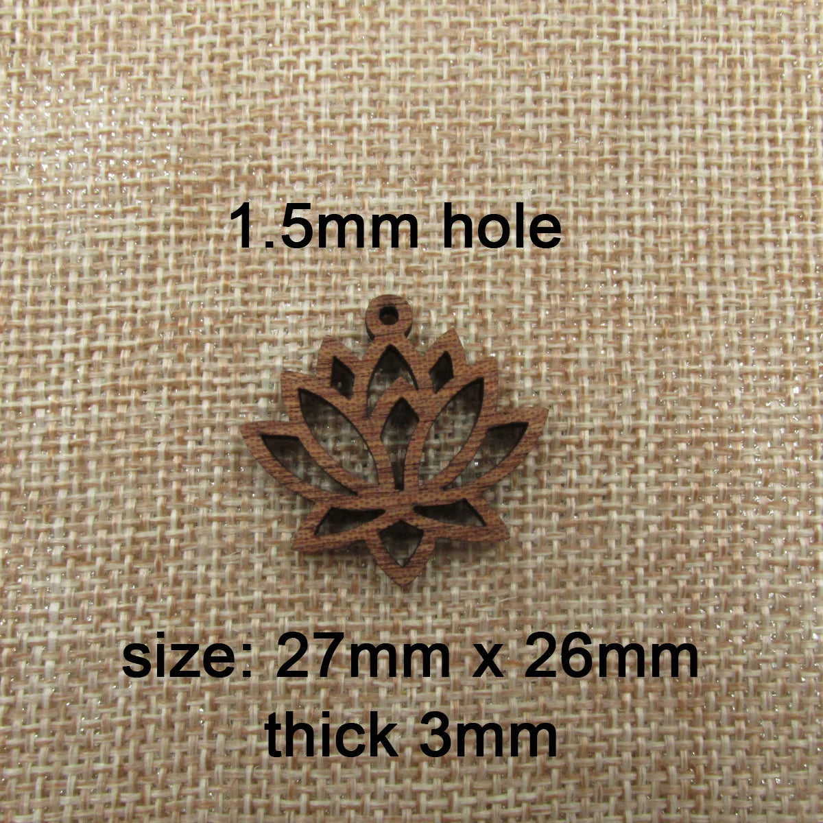 6pcs Unfinished Blank Wood Lotus Flower Leaf Head Wooden Charms Pendants Earrings Lotus Necklace For DIY Jewelry Making