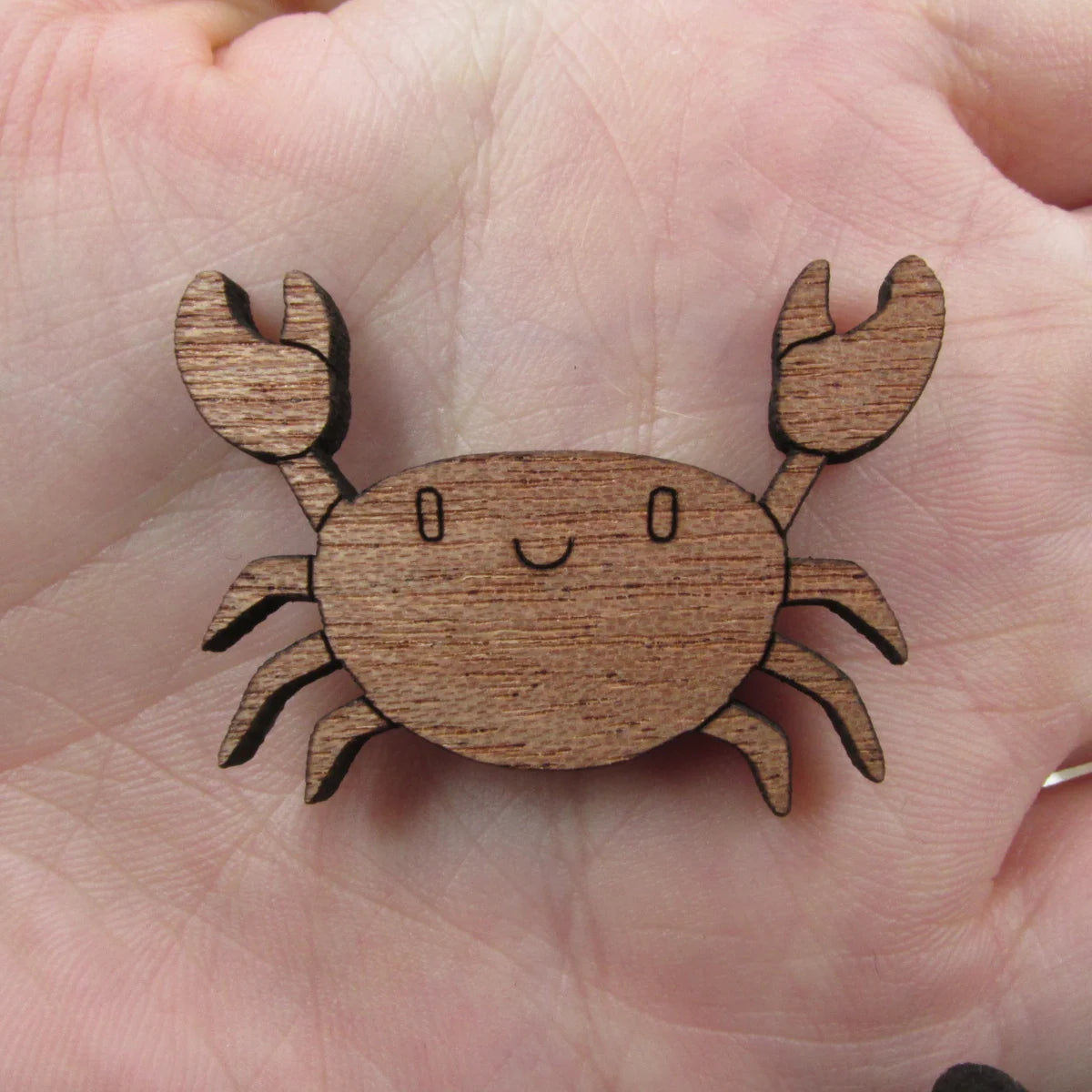 3 Pair Unfinished Under the Sea Ocean Animal Wooden Crab Shape Cutout For Brooches Pin Magnet Pendant Jewerly Diy Making
