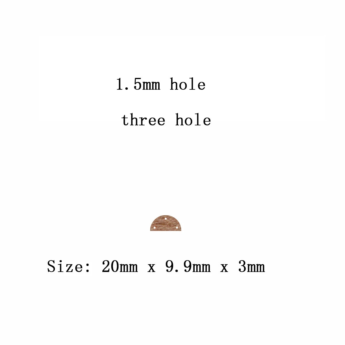 6pcs Unfinished Blank Wooden Geometric Half Circle Smicircle Three Holes Earring Connector Pendant for Jewelry Making