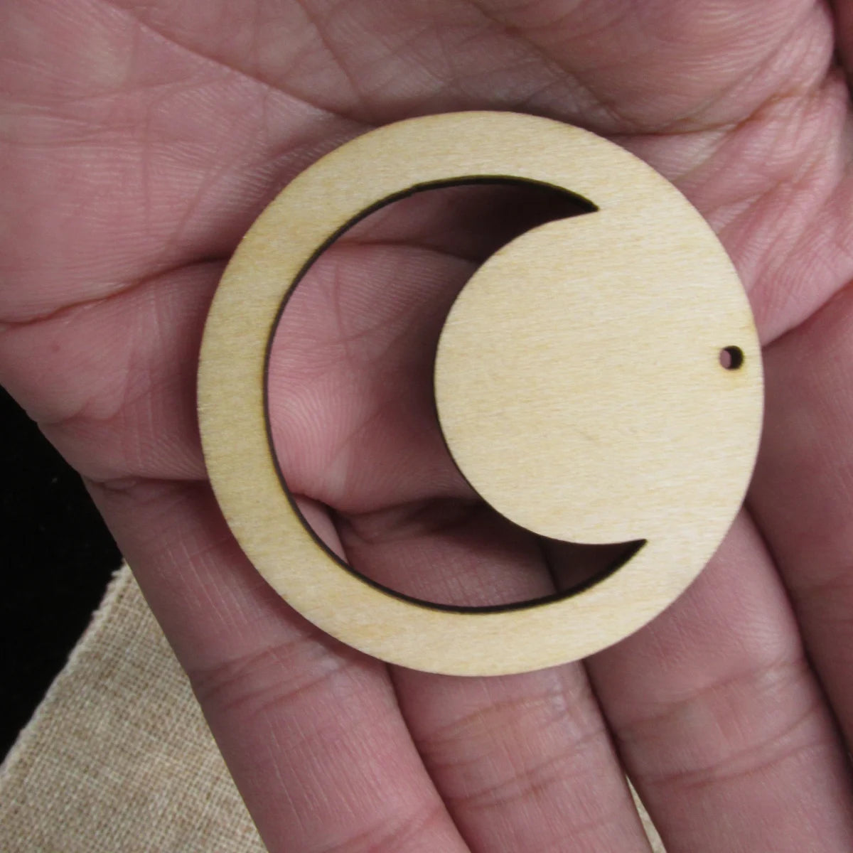 10pcs 1.75 inch Diameter Unfinished Wooden Blanks Geometric Circle Round Macrame DIY Earrings Findings Accessories Supplies