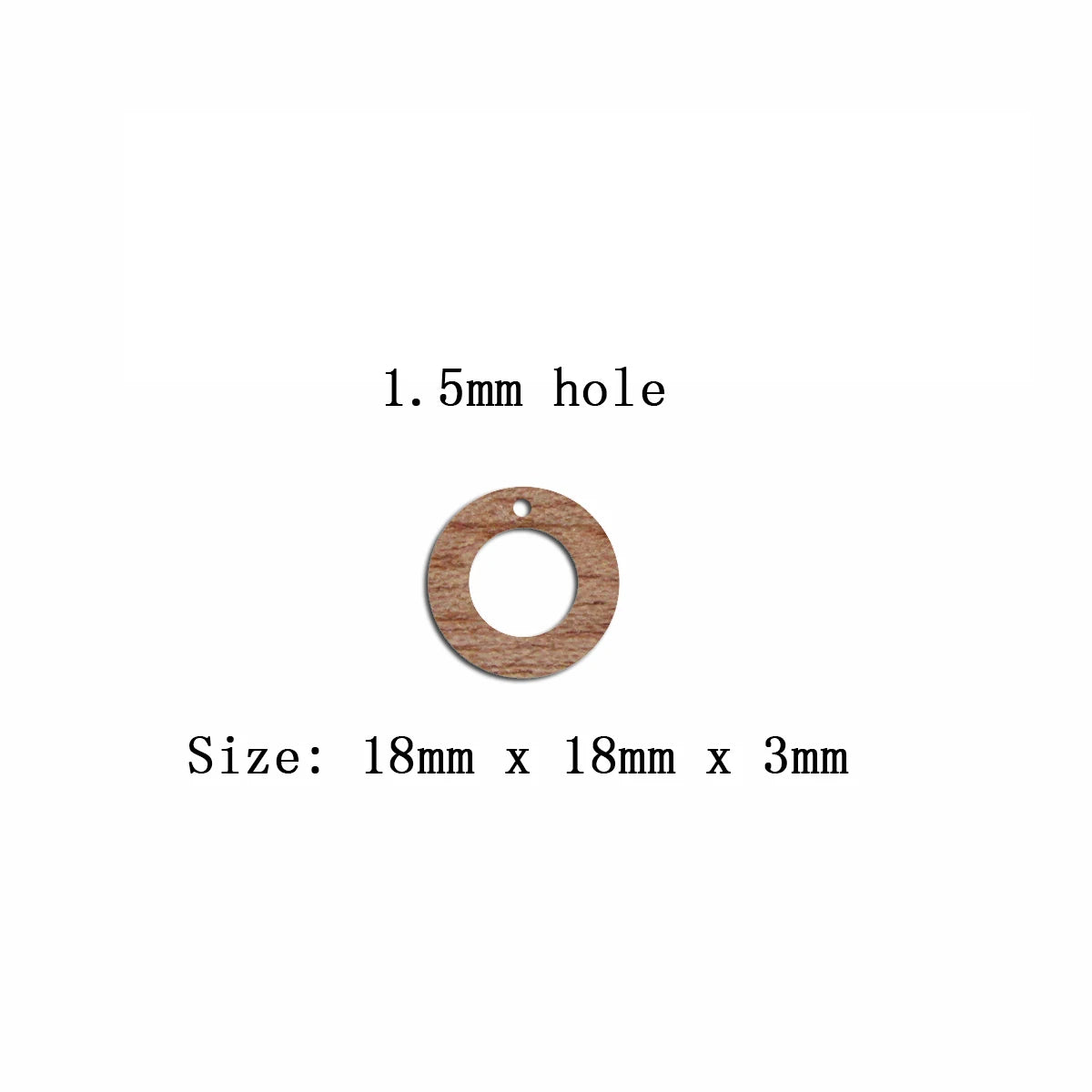 6pcs Unfinished Blank Wooden Round Circle Hoop Charm Connector Pendant for Women Female Jewelry Making DIY Crafting